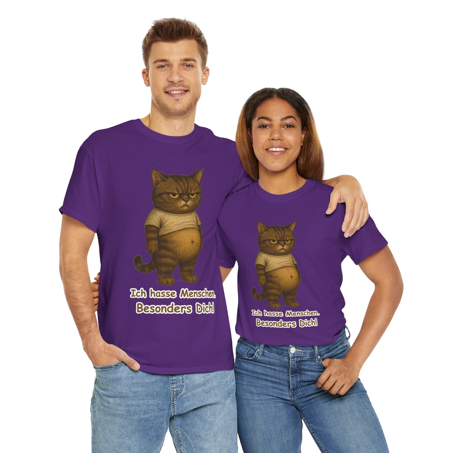 Ich hasse Menschen Unisex T-Shirt (100% Baumwolle)