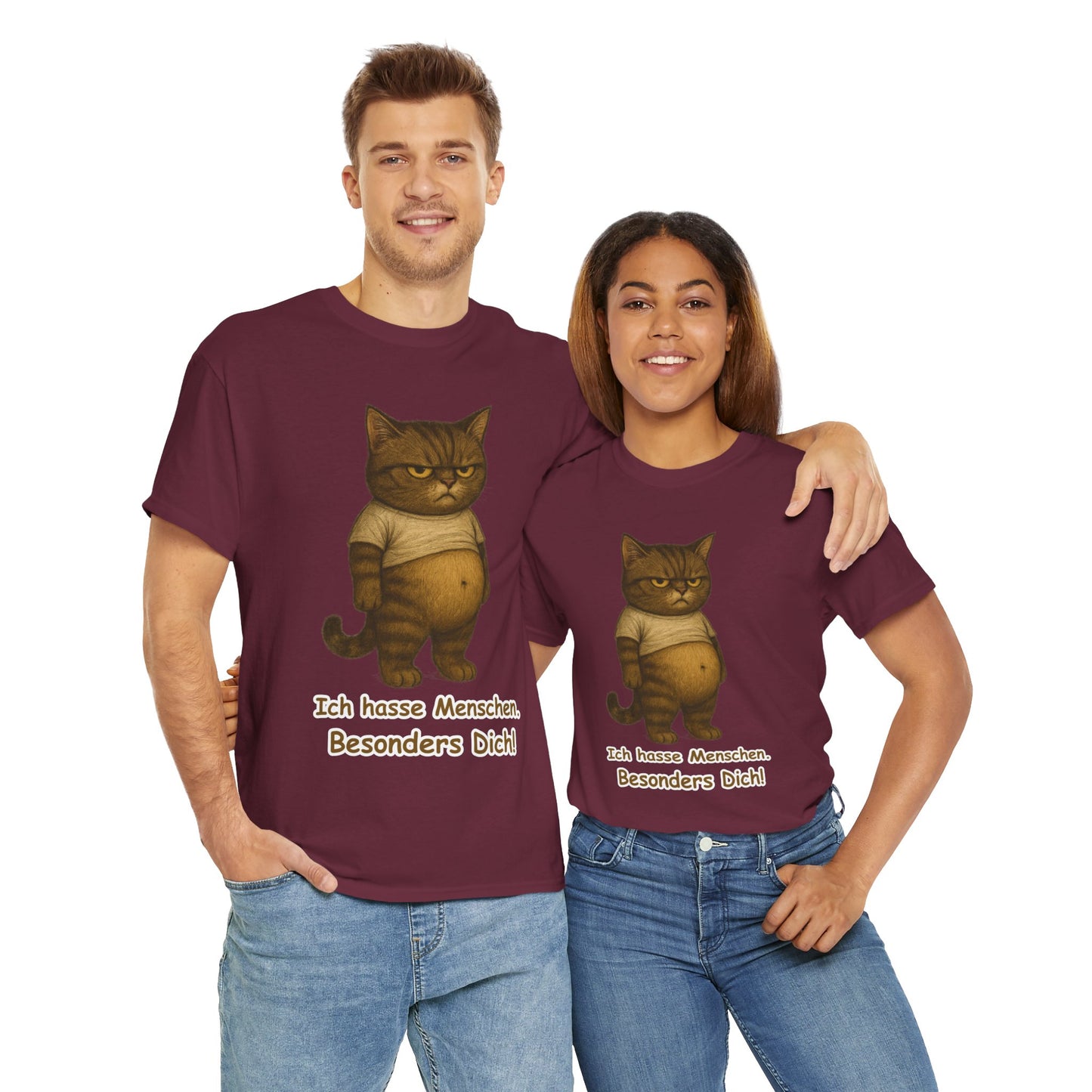 Ich hasse Menschen Unisex T-Shirt (100% Baumwolle)