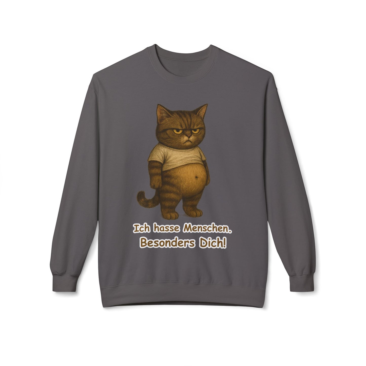Ich hasse Menschen Unisex Sweatshirt (80 % ringgesponnene Baumwolle)