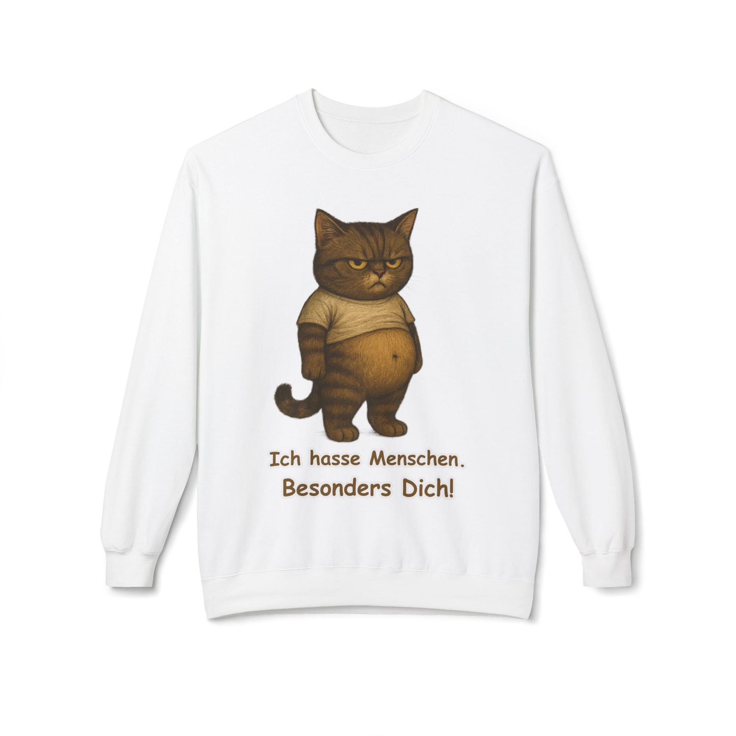 Ich hasse Menschen Unisex Sweatshirt (80 % ringgesponnene Baumwolle)
