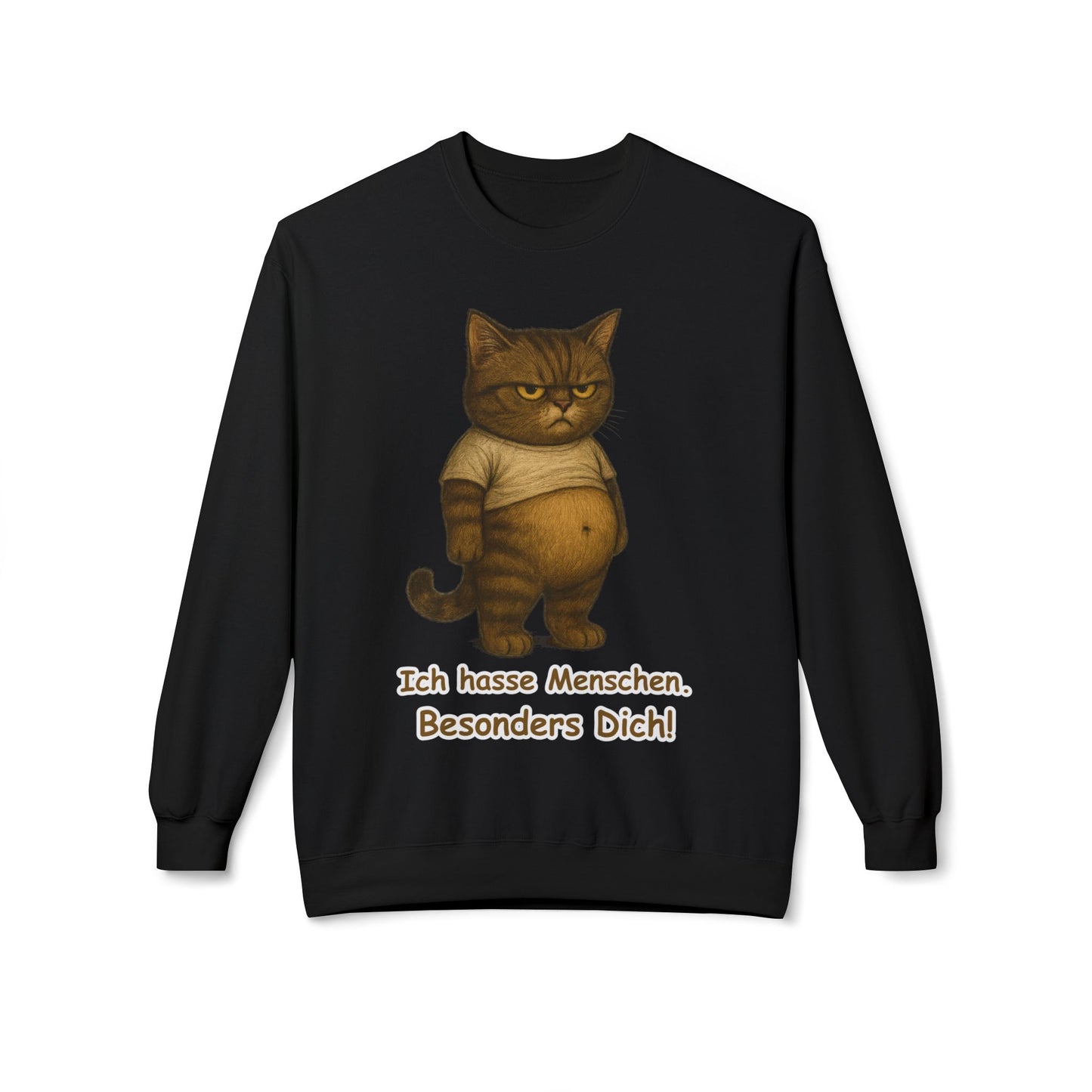 Ich hasse Menschen Unisex Sweatshirt (80 % ringgesponnene Baumwolle)