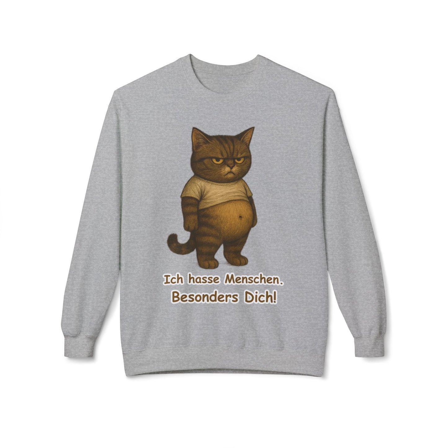 Ich hasse Menschen Unisex Sweatshirt (80 % ringgesponnene Baumwolle)