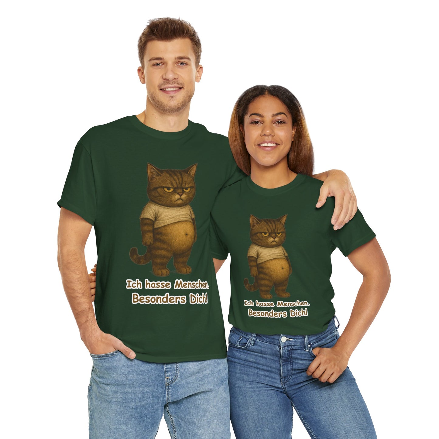 Ich hasse Menschen Unisex T-Shirt (100% Baumwolle)