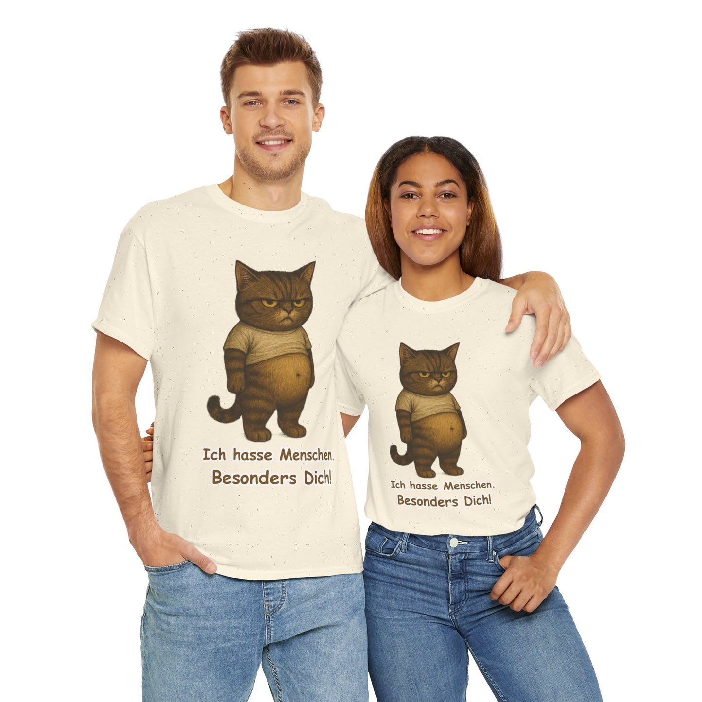 Ich hasse Menschen Unisex T-Shirt (100% Baumwolle)