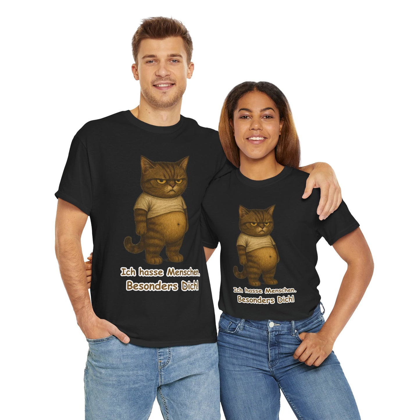 Ich hasse Menschen Unisex T-Shirt (100% Baumwolle)