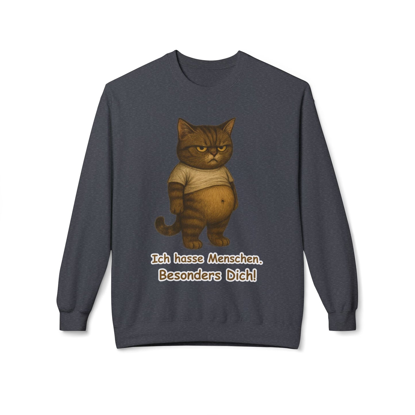 Ich hasse Menschen Unisex Sweatshirt (80 % ringgesponnene Baumwolle)