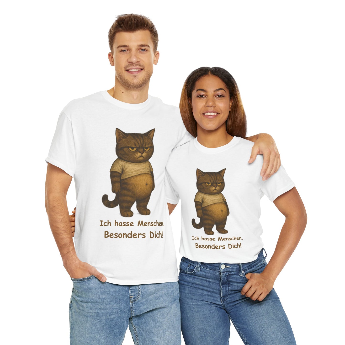 Ich hasse Menschen Unisex T-Shirt (100% Baumwolle)