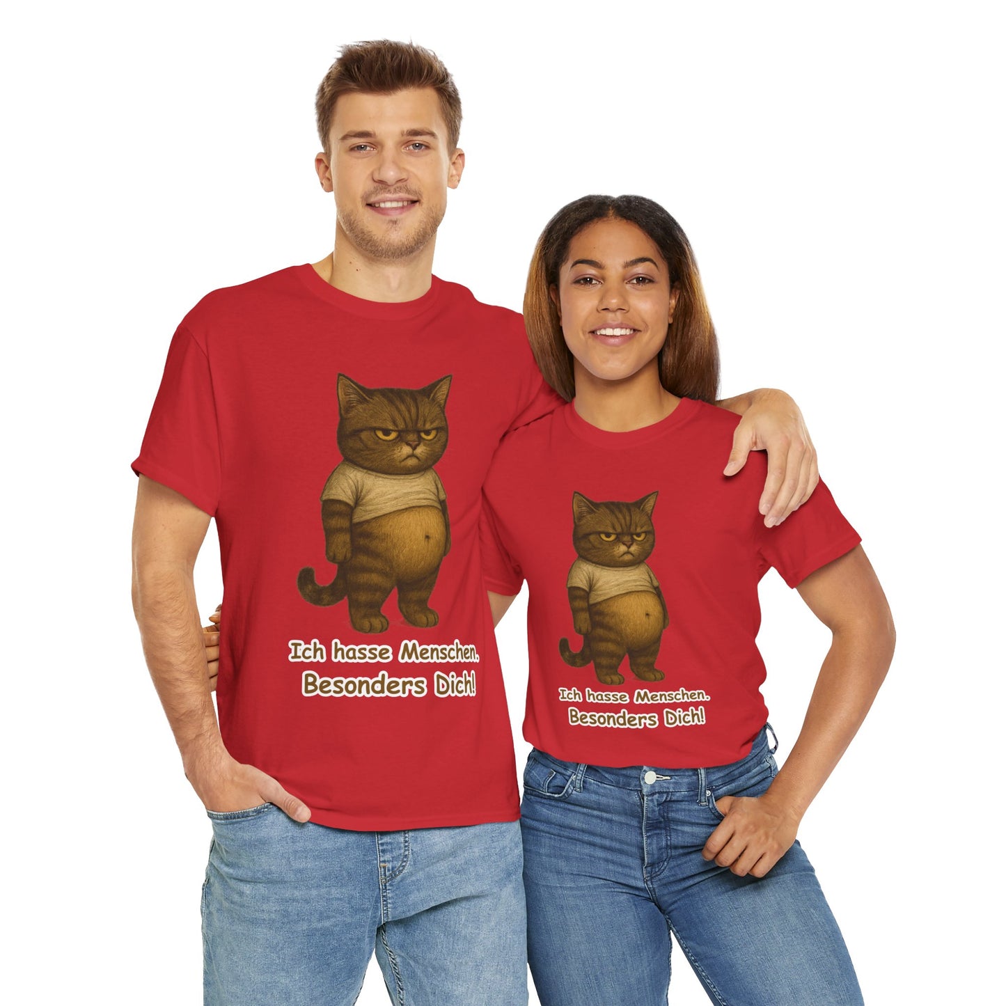 Ich hasse Menschen Unisex T-Shirt (100% Baumwolle)