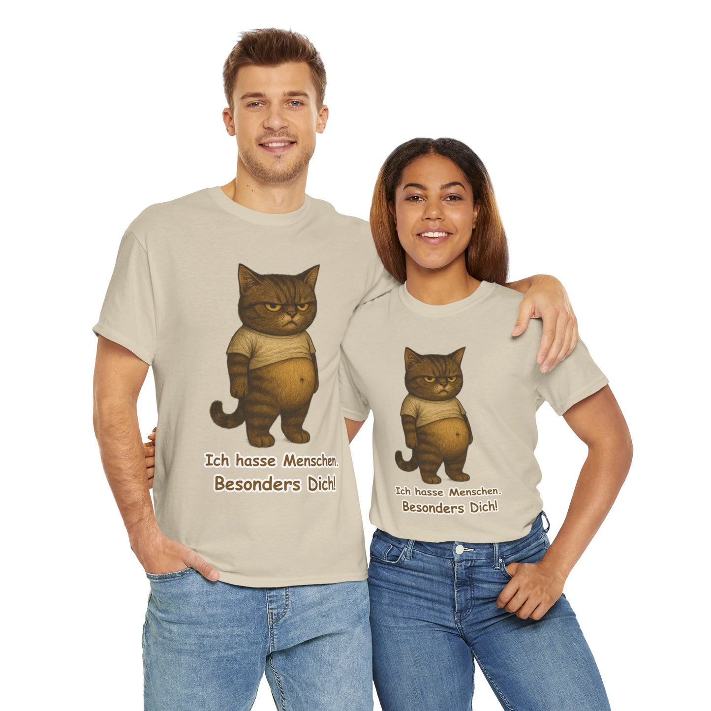 Ich hasse Menschen Unisex T-Shirt (100% Baumwolle)