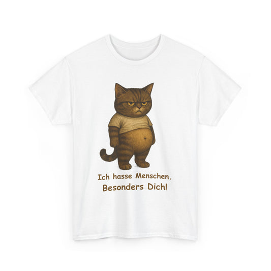 Ich hasse Menschen Unisex T-Shirt (100% Baumwolle)